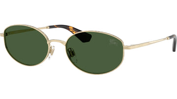 SOLID GREEN LENSES WITH GOLD FRAME