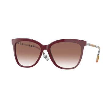 CLEAR GRADIENT PINK LENSES WITH BORDEAUX FRAME