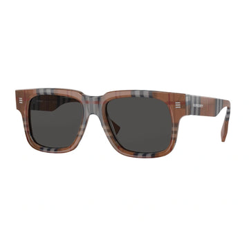 SOLID GRAY LENSES WITH BROWN CHECK FRAME