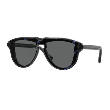 SOLID GRAY LENSES WITH BLUE HAVANA FRAME
