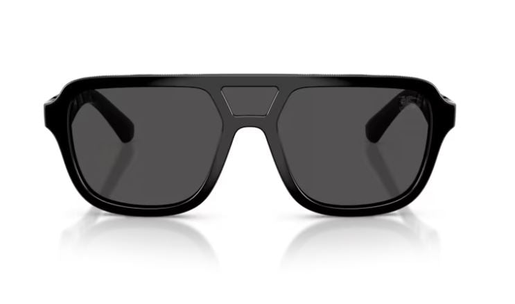 Burberry BE4474U Pilot Sunglasses in Dark Grey Lenses With Black Frame, angle view