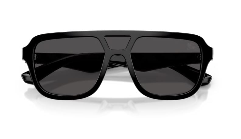 Burberry BE4474U Pilot Sunglasses in Dark Grey Lenses With Black Frame, detail view