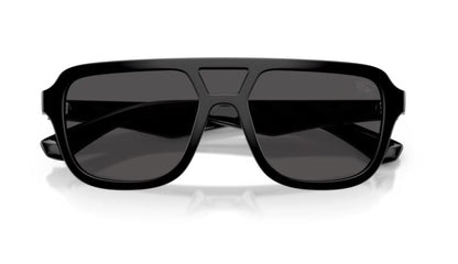Burberry BE4474U Pilot Sunglasses in Dark Grey Lenses With Black Frame, detail view