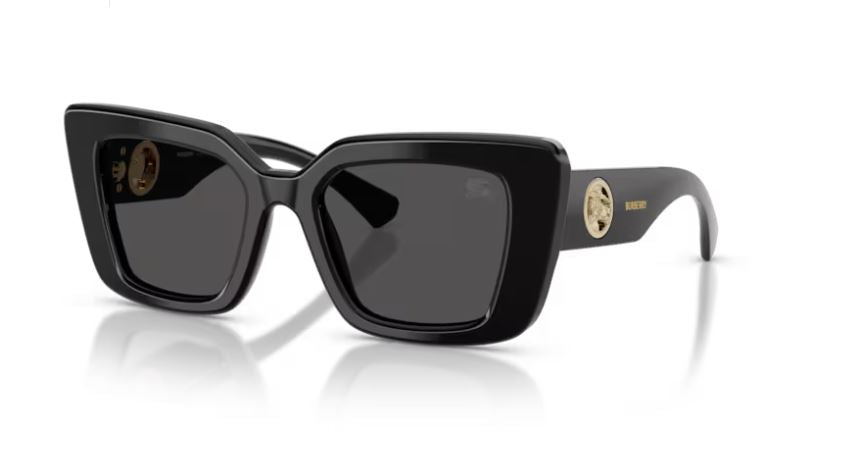 Burberry BE4476 Cat Eye Sunglasses in Dark Grey Lenses With Black Frame, front view