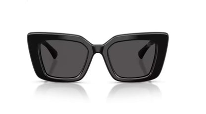 Burberry BE4476 Cat Eye Sunglasses in Dark Grey Lenses With Black Frame, angle view