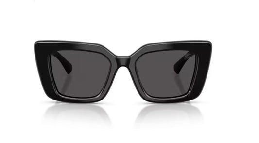 Burberry BE4476 Cat Eye Sunglasses in Dark Grey Lenses With Black Frame, angle view