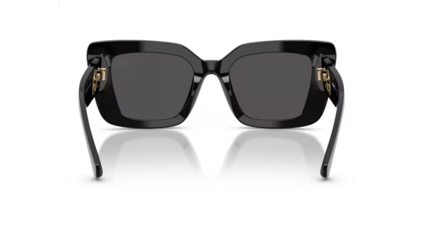 Burberry BE4476 Cat Eye Sunglasses in Dark Grey Lenses With Black Frame, back view