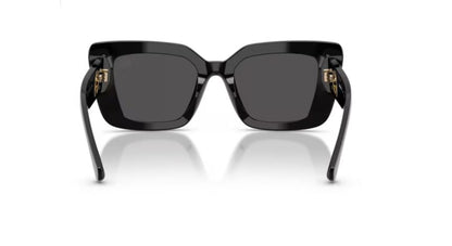 Burberry BE4476 Cat Eye Sunglasses in Dark Grey Lenses With Black Frame, back view