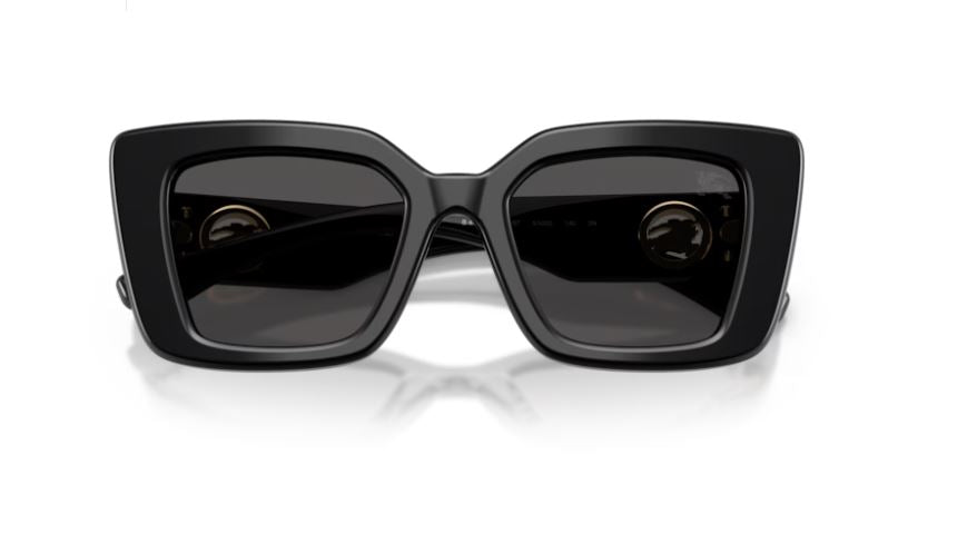 Burberry BE4476 Cat Eye Sunglasses in Dark Grey Lenses With Black Frame, detail view