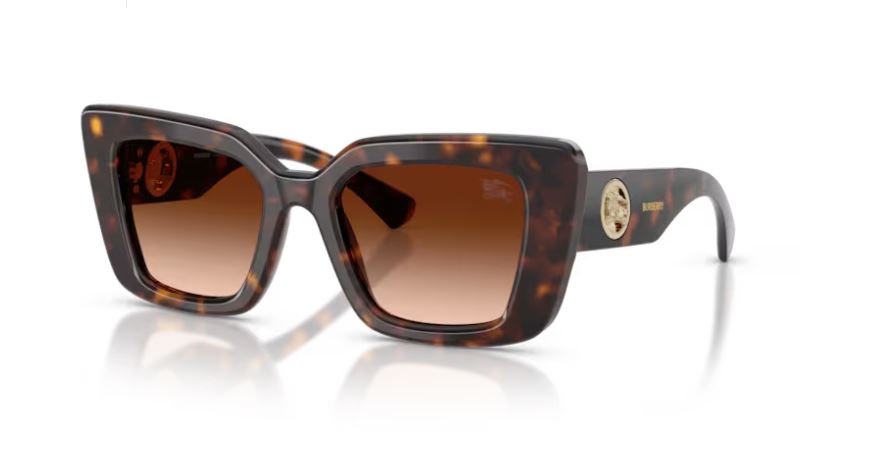 Burberry BE4476 Cat Eye Sunglasses in Brown Gradient Lenses With Dark Havana Frame, front view