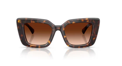 Burberry BE4476 Cat Eye Sunglasses in Brown Gradient Lenses With Dark Havana Frame, angle view