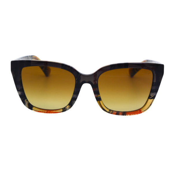 Burberry BE4487/S Square Sunglasses in Brown Gradient Lenses With Check Gradient Black Brown Frame, angle view