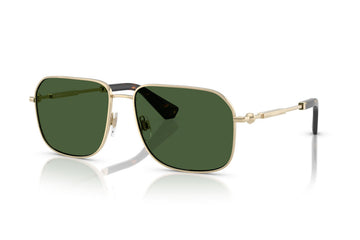 SOLID GREEN LENSES WITH LIGHT GOLD FRAME
