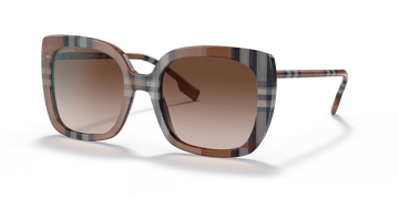BROWN GRADIENT LENSES WITH BURBERRY BROWN CHECK FRAME