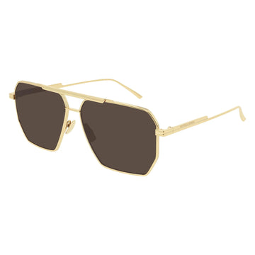 SOLID BROWN LENSES WITH GOLD FRAME