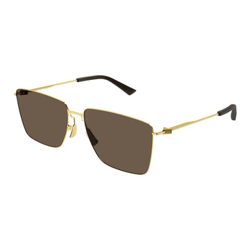 SOLID BROWN LENSES WITH GOLD FRAME