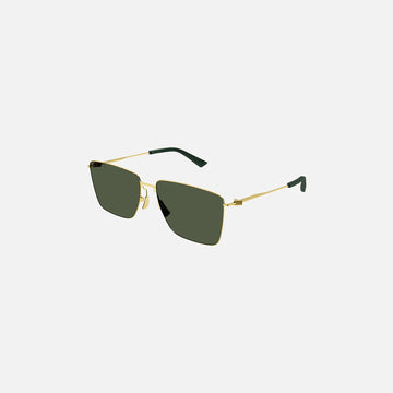 SOLID GREEN LENSES WITH GOLD FRAME