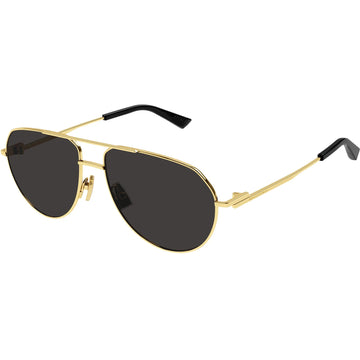 SOLID GRAY LENSES WITH GOLD FRAME