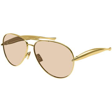 LIGHT BROWN LENSES WITH GOLD FRAME
