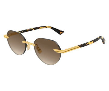 BROWN GRADIENT LENSES WITH GOLD FRAME