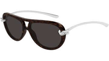 SOLID GRAY LENSES WITH DARK HAVANA SLIVER SIDE FRAME