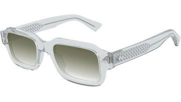 GREEN GRADIENT LENSES WITH SHINY TRANSPARENT LIGHT GRAY FRAME