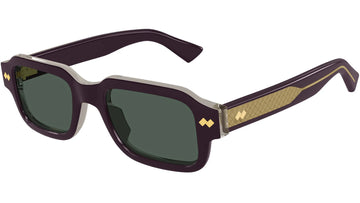 SOLID GREEN LENSES WITH SOLID VIOLET BILAYER TRANSPARENT GRAY FRAME
