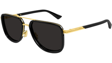 SOLID GRAY LENSES WITH SOLID GOLD BLACK FRAME