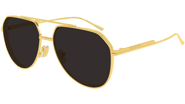 SOLID GRAY LENSES WITH SHINY GOLD FRAME