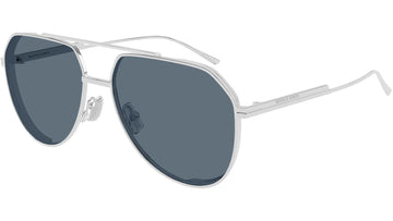 SOLID LIGHT BLUE LENSES WITH SHINY SILVER FRAME
