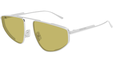 SOLID MUSTARD LENSES WITH SHINY SILVER FRAME