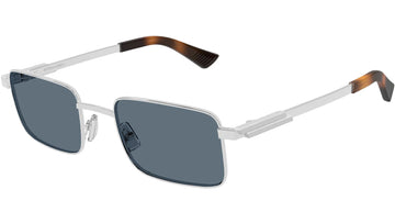 LIGHT BLUE LENSES WITH SHINY SILVER FRAME