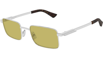 LIGHT YELLOW LENSES WITH SHINY SILVER FRAME