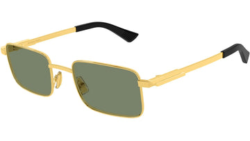 SOLID GREEN LENSES WITH SHINY GOLD FRAME