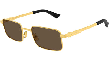 SOLID BROWN LENSES WITH SHINY GOLD FRAME