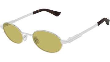 SOLID MUSTARD LENSES WITH SHINY SILVER FRAME