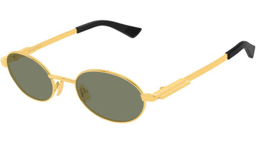 SOLID GREEN LENSES WITH SHINY GOLD FRAME