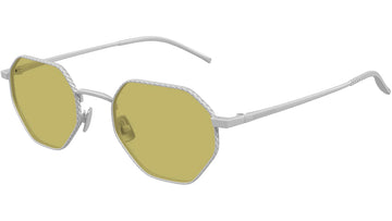 LIGHT YELLOW LENSES WITH SEMIMATTE ANTIQUE SILVER TITANIUM FRAME