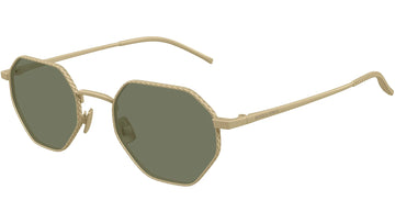 SOLID GREEN LENSES WITH SEMIMATTE ANTIQUE BRASS FRAME