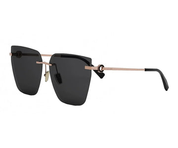 SOLID GRAY LENSES WITH GOLD FRAME