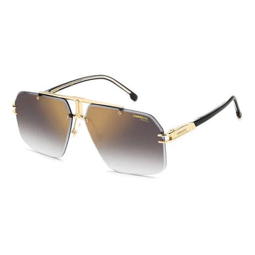 BROWN GRADIENT FLASH MIRROR LENSES WITH GOLD FRAME