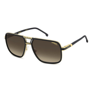 BROWN GRADIENT LENSES WITH MATTE BLACK GOLD FRAME