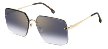 BLUE GRADIENT FLASH MIRROR LENSES WITH GOLD FRAME