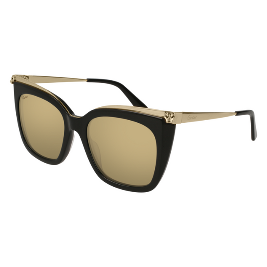 Cartier CT0030S Butterfly Sunglasses in Bronze Frame, front view