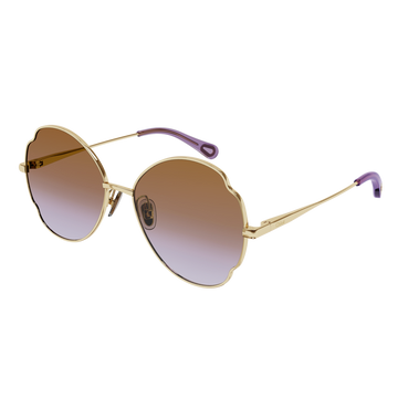 BROWN GRADIENT LENSES WITH GOLD FRAME