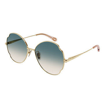 GREEN GRADIENT LENSES WITH GOLD FRAME