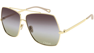 VILOT GREEN GRADIENT LENSES WITH GOLD FRAME