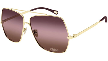 PINK RED GRADIENT LENSES WITH GOLD FRAME