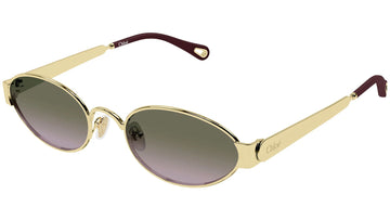 GREEN GRADIENT TO PINK LENSES WITH SHINY CLASSIC GOLD FRAME
