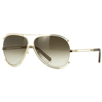 BROWN GRADIENT LENESE WITH LIGHT GOLD FRAME